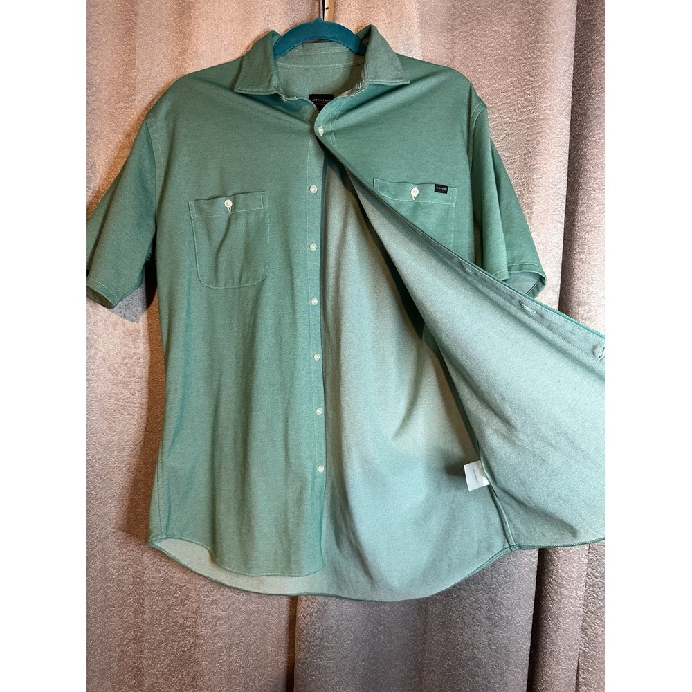 Alton Lane Tailored Fit Size Large, Collared Full Button Men's Polo Top